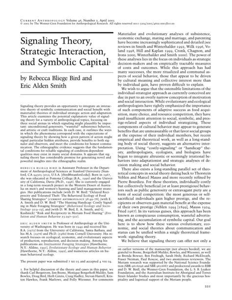 Out of the four people, in whose situation is the signaling theory of ...